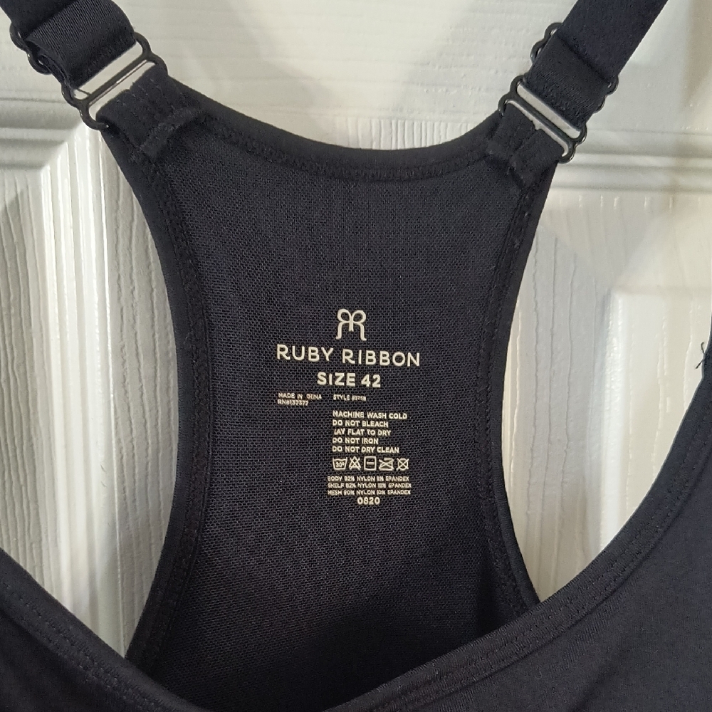 Ruby Ribbon Black Tank Top - Picture 2 of 4